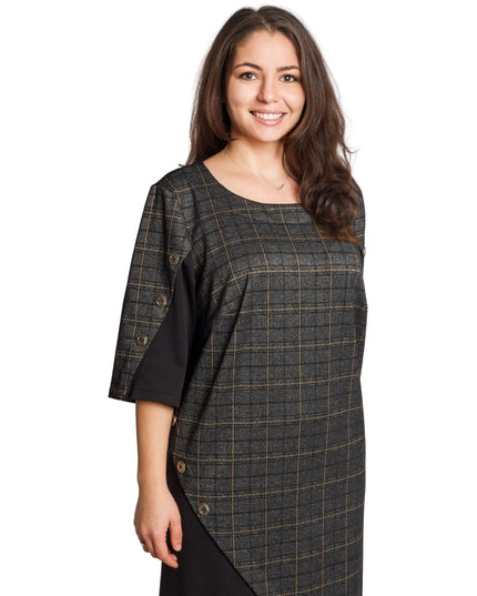 Rochie lungă elegantă, mărimi mari - Model floral