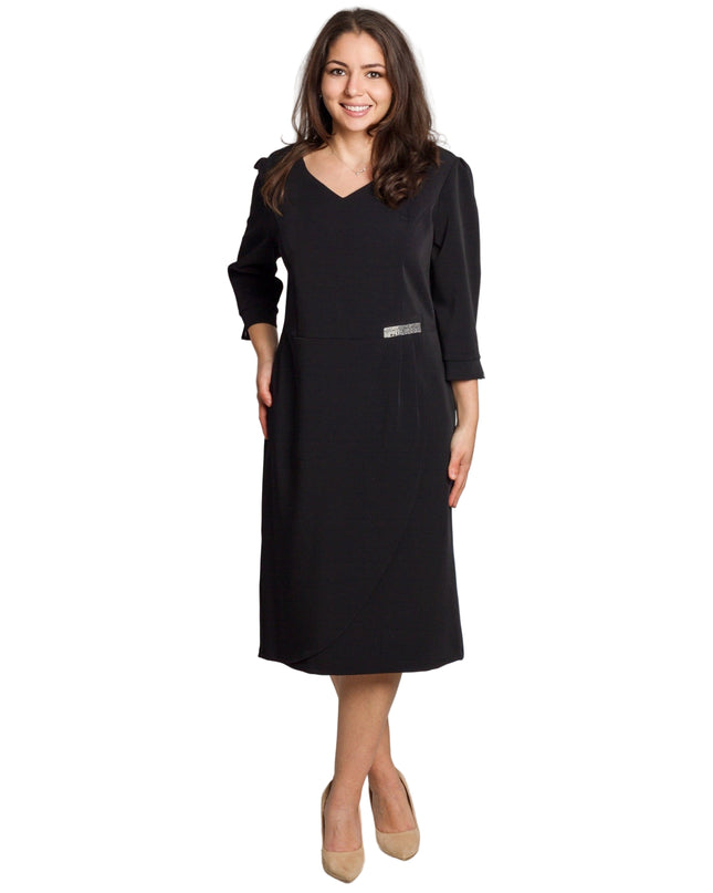 Rochie lungă elegantă, mărimi mari - Model floral