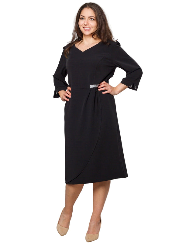 Rochie lungă elegantă, mărimi mari - Model floral