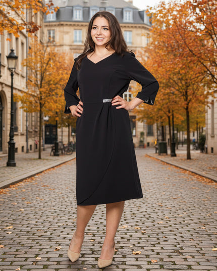 Rochie lungă elegantă, mărimi mari - Model floral