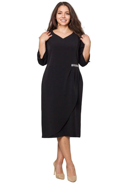 Rochie lungă elegantă, mărimi mari - Model floral