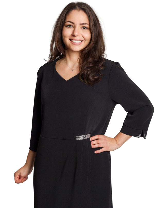 Rochie lungă elegantă, mărimi mari - Model floral