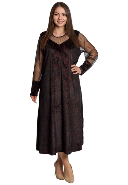 Rochie de vară din șifon, mărime maxi, cu motive florale