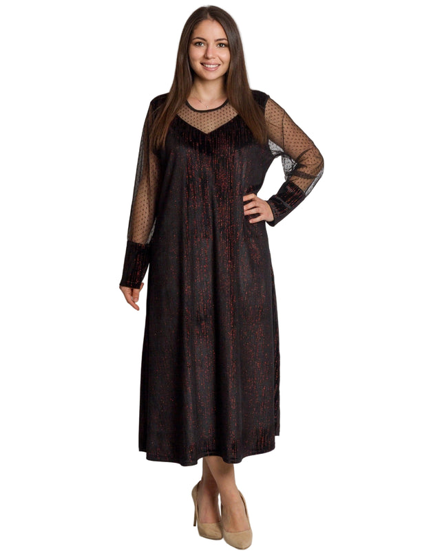 Rochie de vară din șifon, mărime maxi, cu motive florale