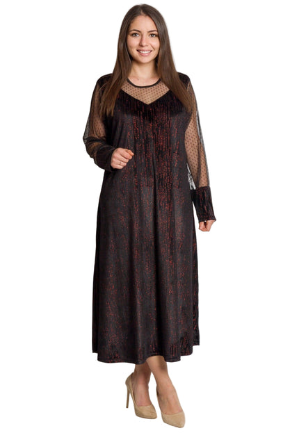 Rochie de vară din șifon, mărime maxi, cu motive florale