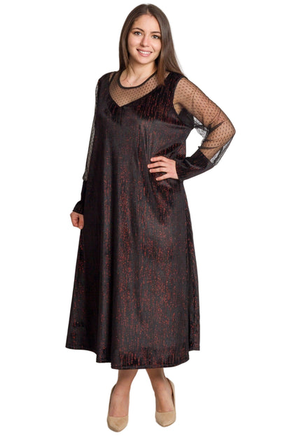 Rochie de vară din șifon, mărime maxi, cu motive florale
