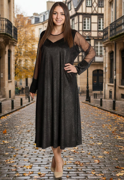 Rochie de vară din șifon, mărime maxi, cu motive florale
