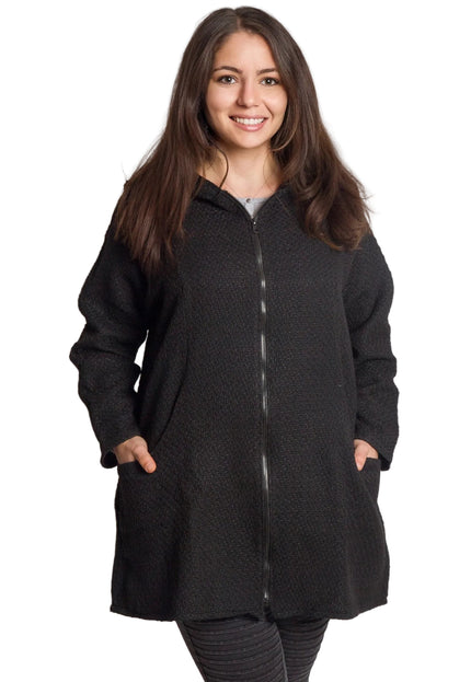 Cardigan elegant supradimensionat în culoarea mocha