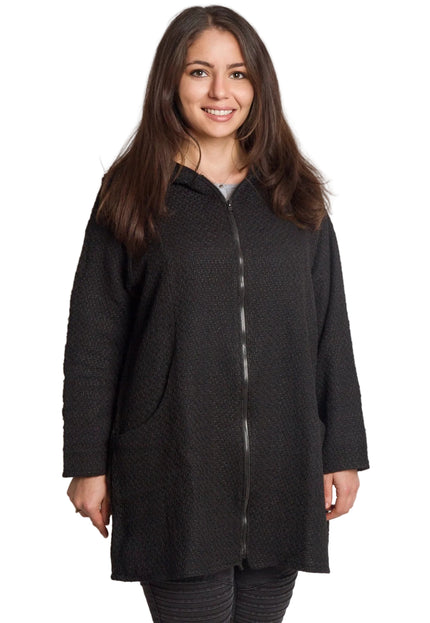 Cardigan elegant supradimensionat în culoarea mocha