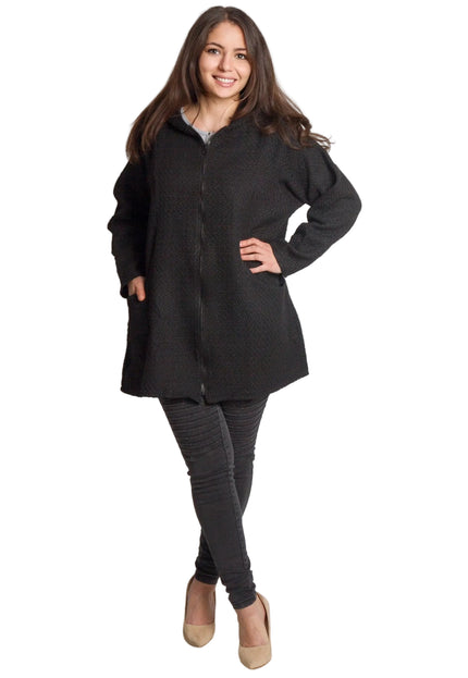 Cardigan elegant supradimensionat în culoarea mocha