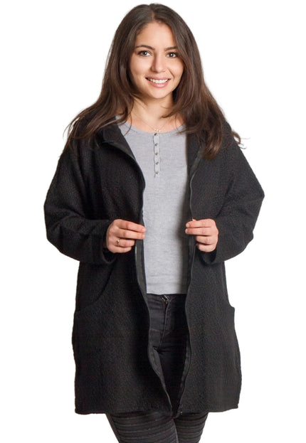 Cardigan elegant supradimensionat în culoarea mocha