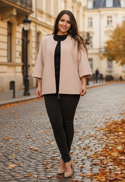 Jachetă elegantă pentru femei, mărimi mari - Elegantă și confortabilă