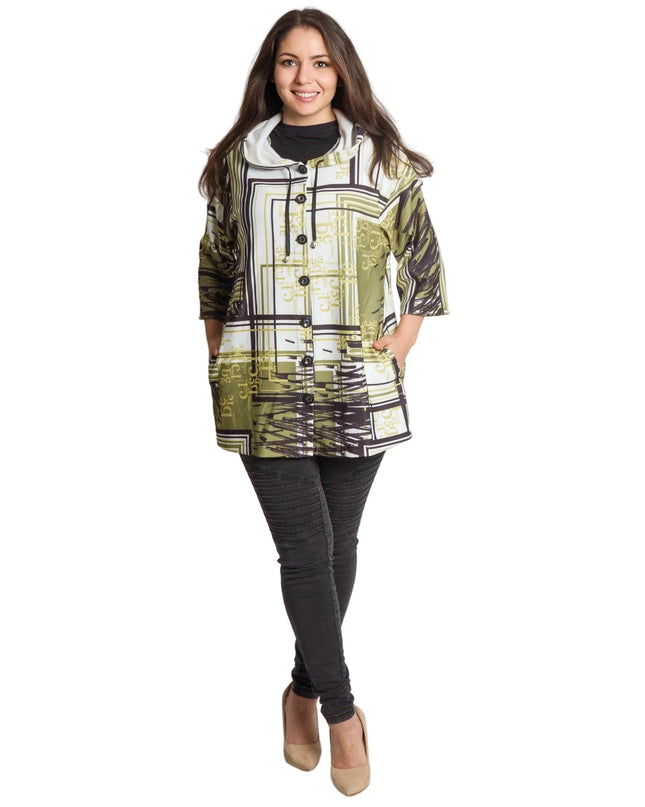 Jachetă cu glugă și buzunare - Elastic și confortabil