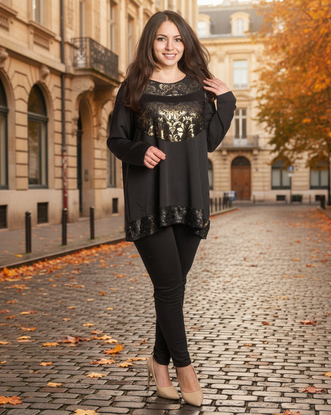 Cămașă albă formală cu croială lejeră, mărimi mari