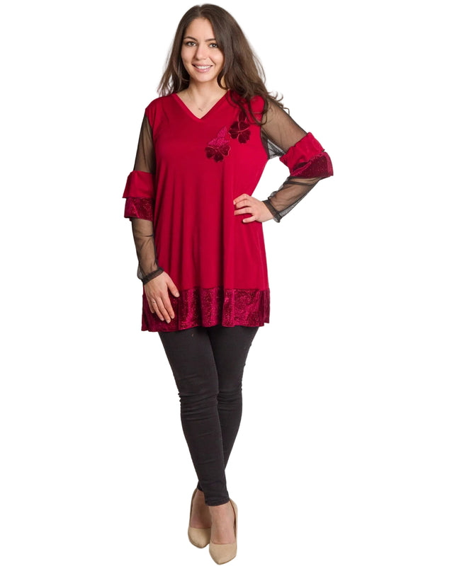 Cămașă albă formală cu croială lejeră, mărimi mari