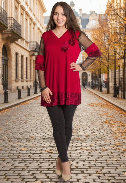 Cămașă albă formală cu croială lejeră, mărimi mari