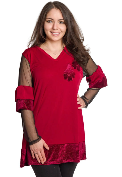 Cămașă albă formală cu croială lejeră, mărimi mari