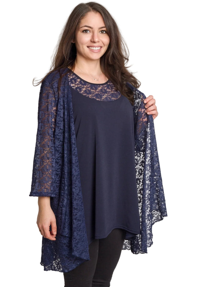 Set formal din două piese, negru - Mărimi maxi