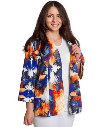 Sacou elegant și colorat pentru femei mărimi mari