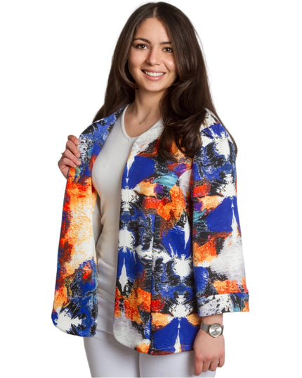 Sacou elegant și colorat pentru femei mărimi mari