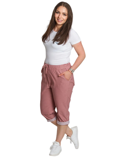 Pantaloni damă cu elastic și șnururi mărimi mari