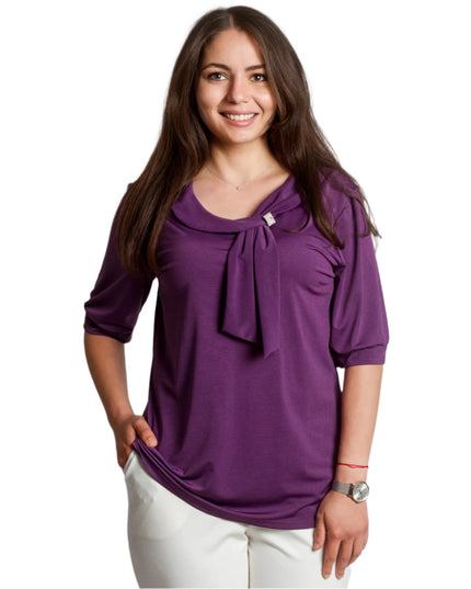 Tunică maxi formală cu flori roșii din șifon și maiou