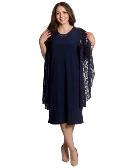 Set elegant de mască pentru femei, format din rochie și jachetă din dantelă