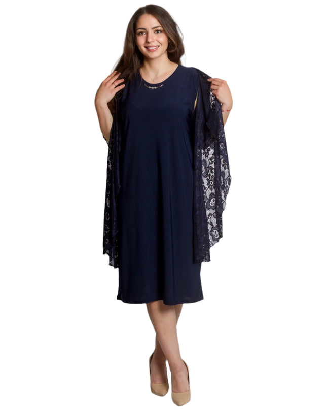 Set elegant de mască pentru femei, format din rochie și jachetă din dantelă