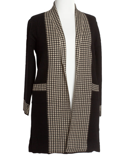 Cardigan elegant supradimensionat în culoarea mocha