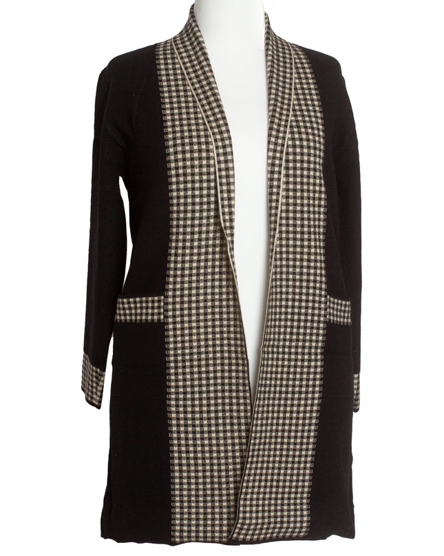 Cardigan elegant supradimensionat în culoarea mocha
