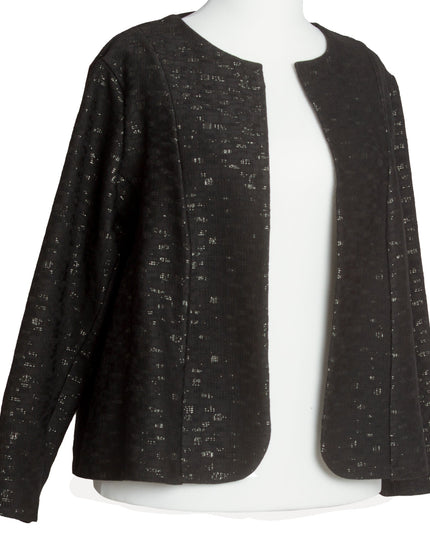 Черно дамско елегантно сако в големи размери - Maxi Market