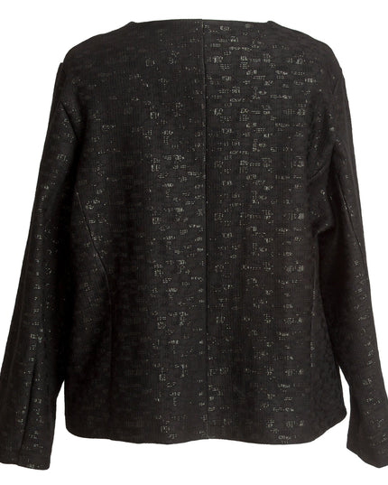 Черно дамско елегантно сако в големи размери - Maxi Market