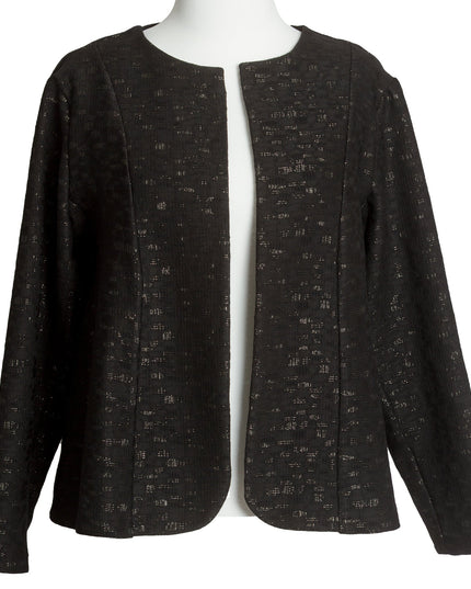 Черно дамско елегантно сако в големи размери - Maxi Market