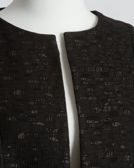 Черно дамско елегантно сако в големи размери - Maxi Market