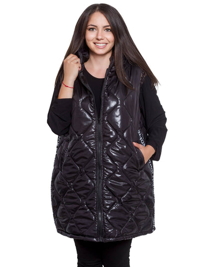 Vestă lungă de damă cu căptușeală, mărimi mari