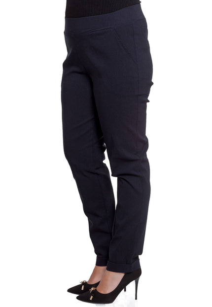 Pantaloni maxi eleganți negri cu elastic în talie și legături