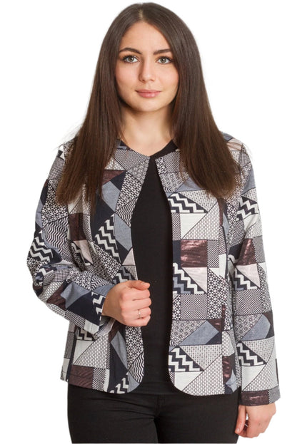 Дамско елегантно сако в големи размери - Стилно и комфортно - Maxi Market