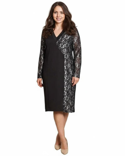 Rochie decupată din șifon cu flori mov