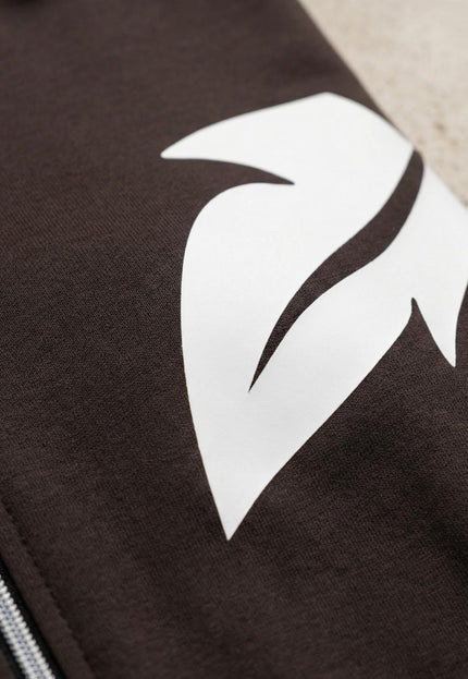 Ежедневен дамски макси комплект от две части в кафяво