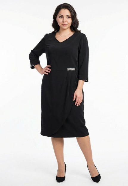 Rochie lungă elegantă, mărimi mari - Model floral