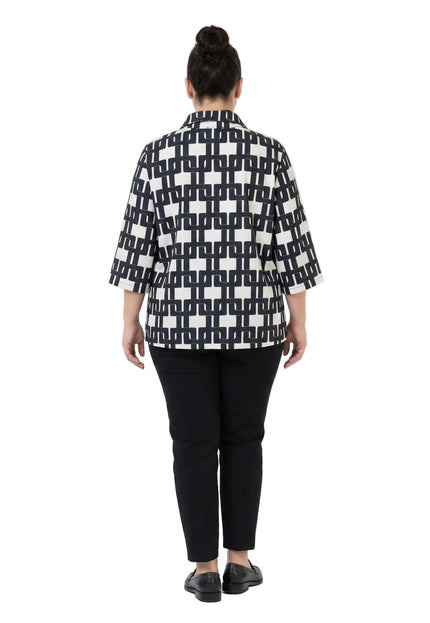 Дамска официална бяла макси риза с разкроена кройка