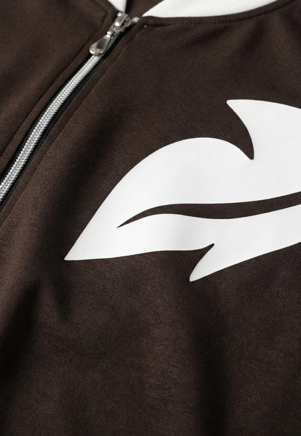 Ежедневен дамски макси комплект от две части в кафяво