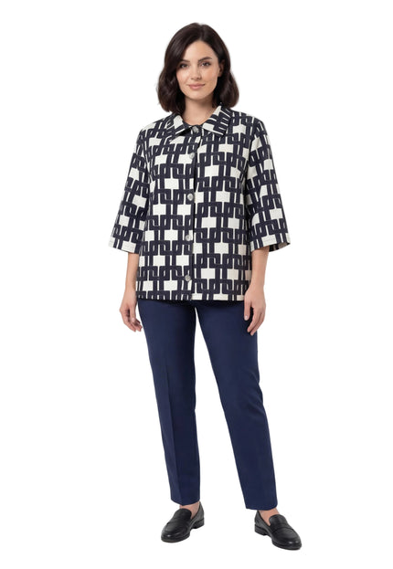 Дамска официална бяла макси риза с разкроена кройка