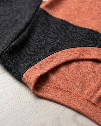 Асиметрична зимна туника в корал и графит голям размер