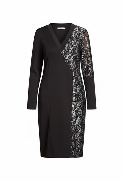 Rochie decupată din șifon cu flori mov