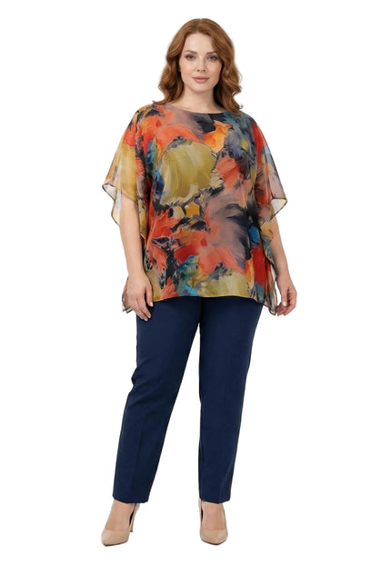 Официална макси туника с преливащ шифон