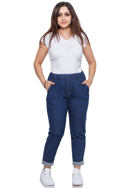 Еластични дънки в големи размери - Висока талия - Maxi Market