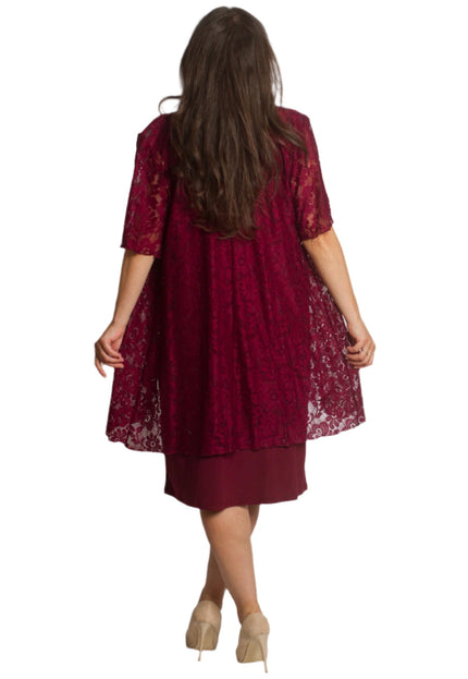 Елегантен дамски маски сет от рокля и дантелено сако - Maxi Market