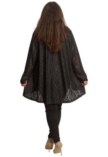 Елегантен комплект от две части с жилетка и топ в големи размери - Maxi Market