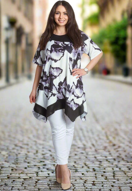 Елегантна абстрактна туника със свободна кройка - Maxi Market